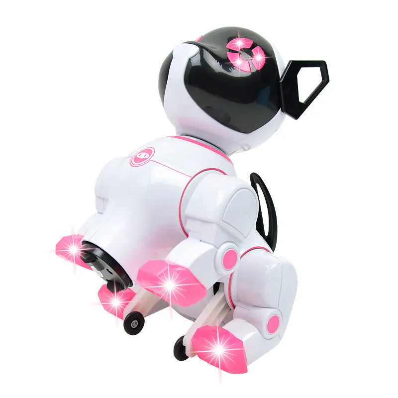 Electric dog toy in blue colour with light and music functions for children interactive play