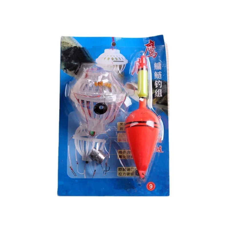 Silver carp bighead fishing set with No. 9 explosive hook and float combination