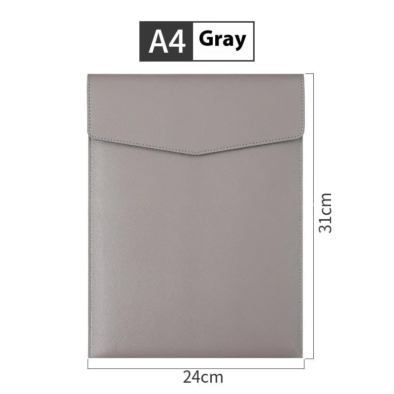 A4 vertical PVC file bag in black for business document organisation
