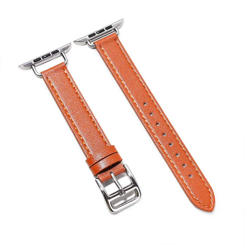Microfiber leather single loop buckle strap for Apple Watch 38/40mm and 42/44mm