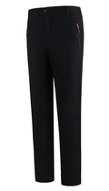 Unisex waterproof trousers in black and grey, lightweight fabric for outdoor rain protection.