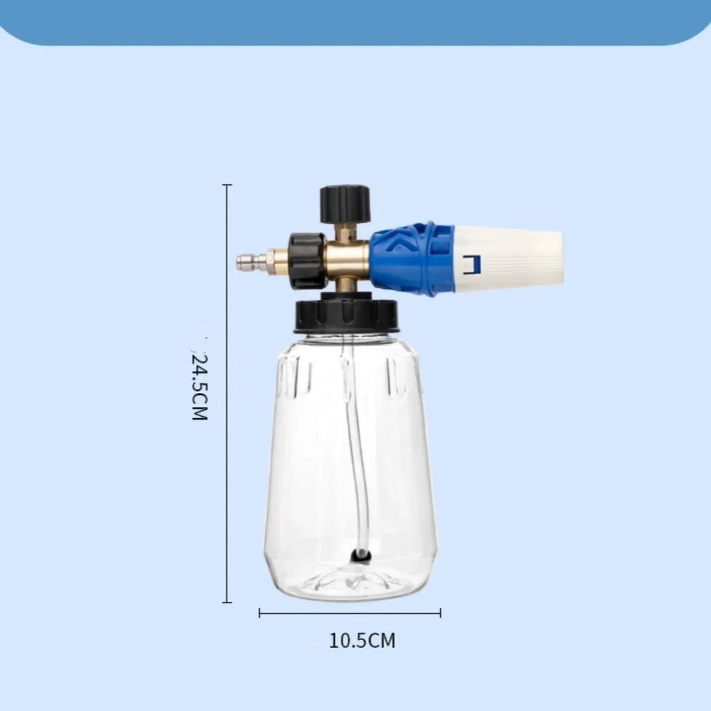 High pressure car wash foam sprayer 1L all aluminium model with big mouth opening for pressure washers