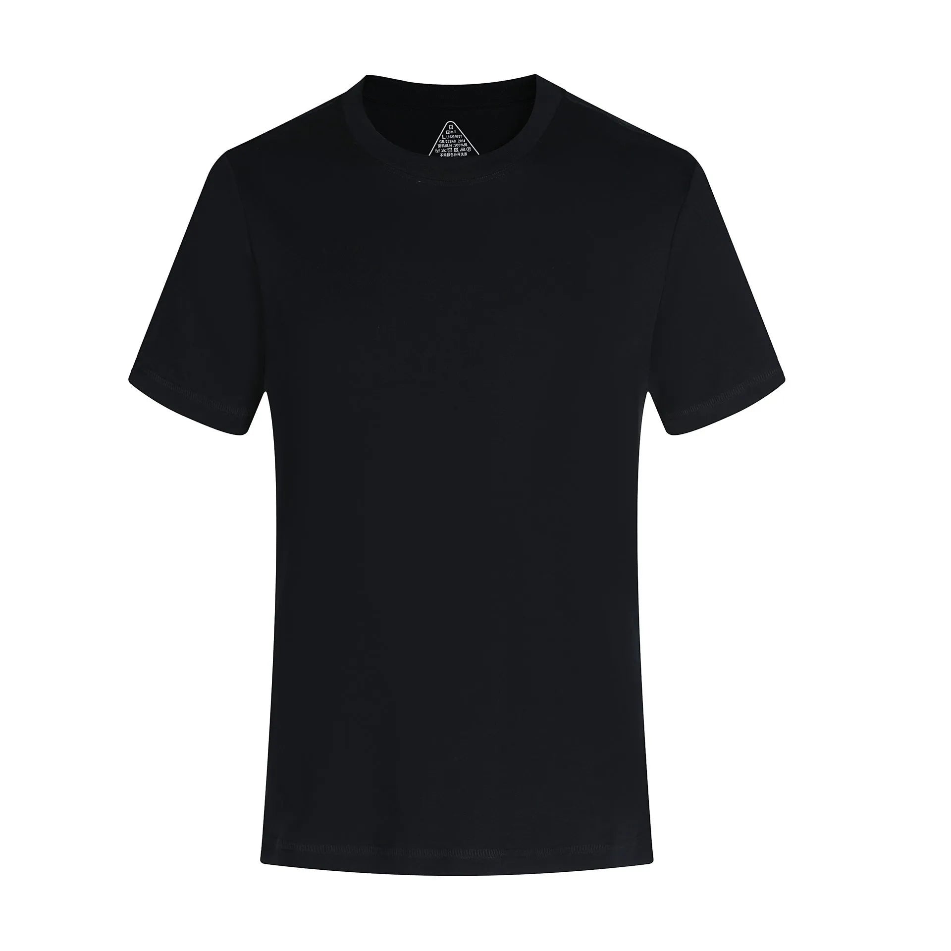 Men's plain long-staple cotton short sleeve T-shirt in white with regular fit