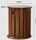 Stackable round iron dining stool with metal frame in modern simple style