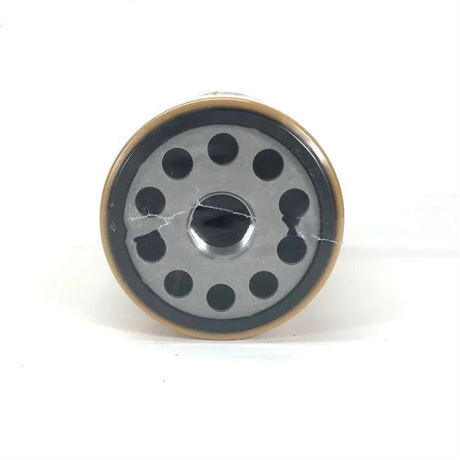 Yellow Caterpillar engine fuel water separator filter element, 262mm tall, for 324D 329D 328D models.