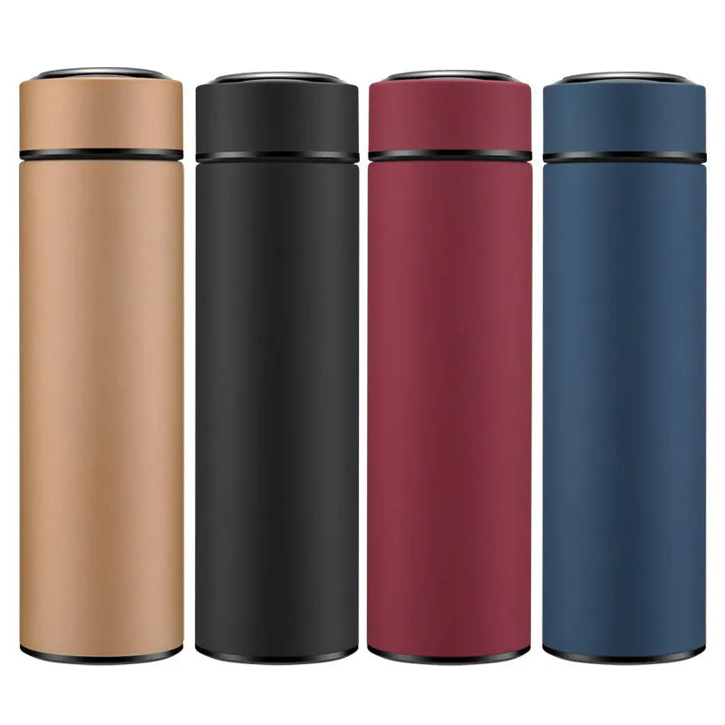 450ml stainless steel water bottle with double-wall vacuum insulation and copper coating