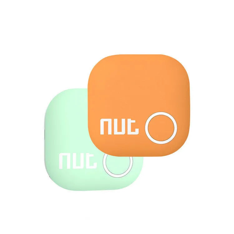NUT2 generation anti-lost device in white, showing compact 36x36x5.8mm size and keyring attachment