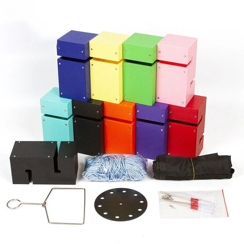 ABS plastic team building expansion props with multiple coloured pieces and pull ropes