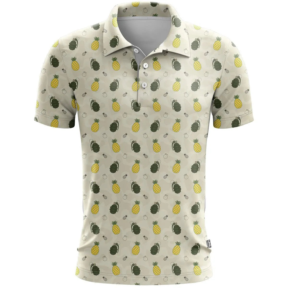 3D printed short sleeve sports top in bird eye cloth fabric showing colour matching pattern and loose fit