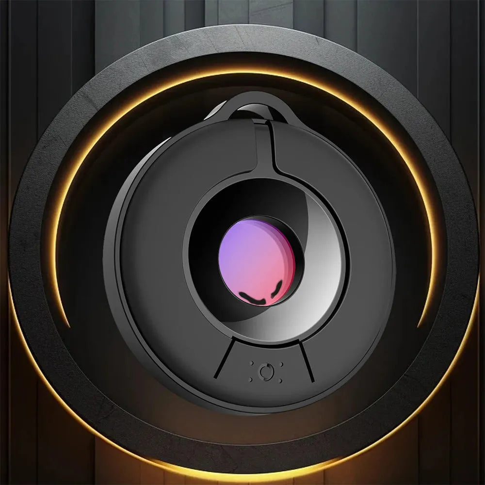 Black infrared camera detector with compact design for locating hidden cameras up to 5 metres away