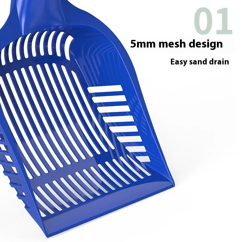 PP plastic cat litter scoop in red, yellow, or blue available in small or medium size
