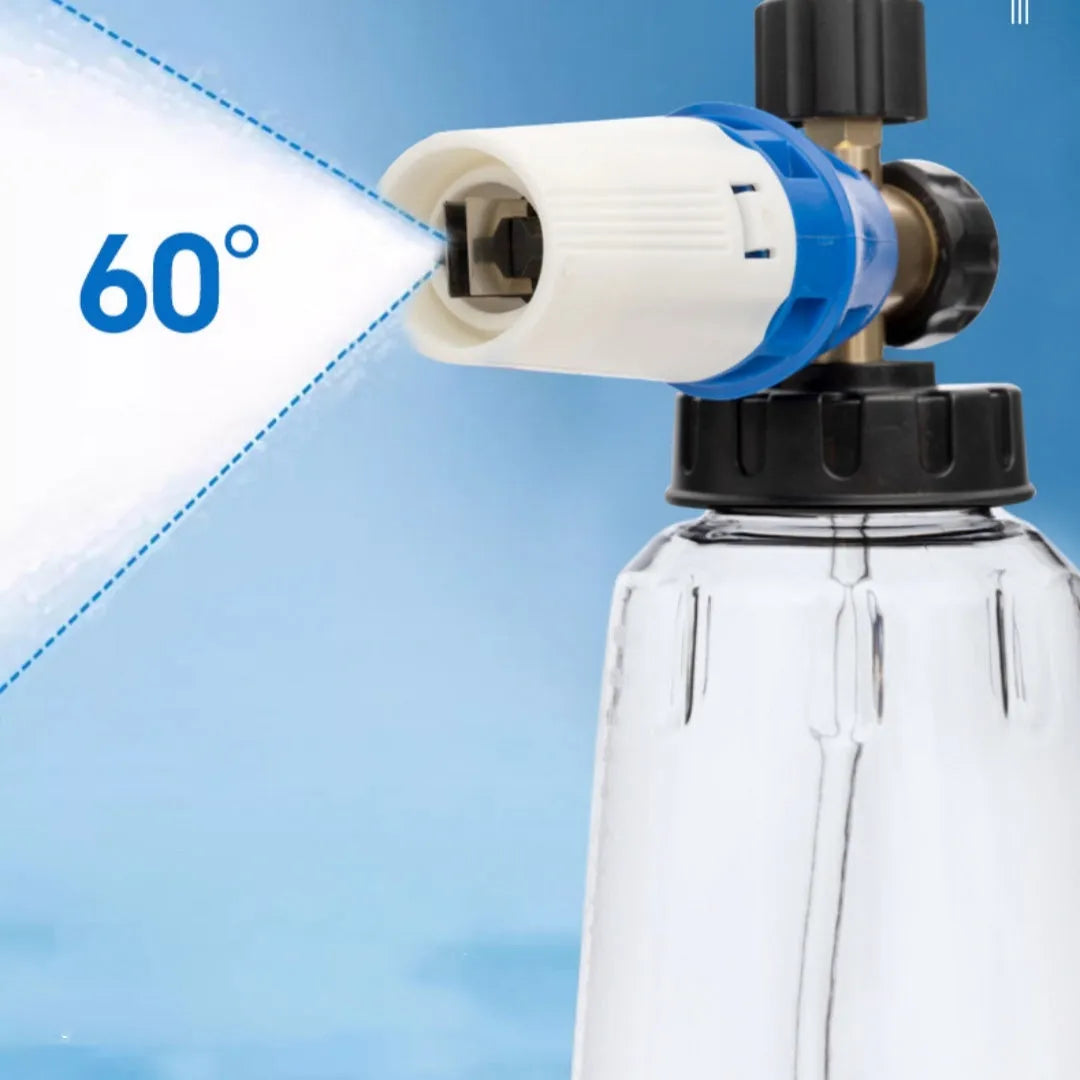 High pressure car wash foam sprayer 1L all aluminium model with big mouth opening for pressure washers