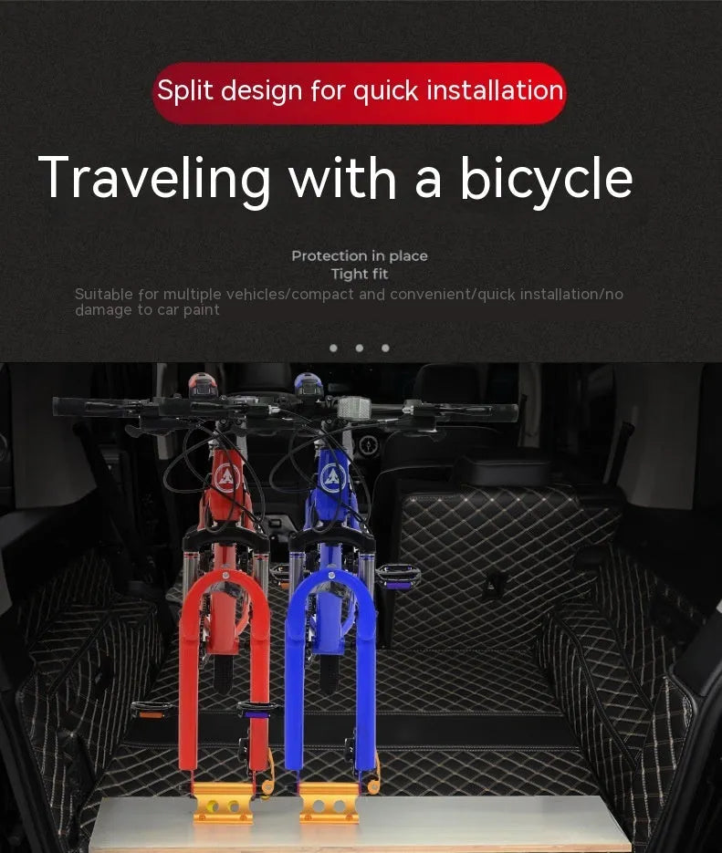 Silver metal quick-release fixing clip for bicycle handlebar or SUV rack accessory mounting