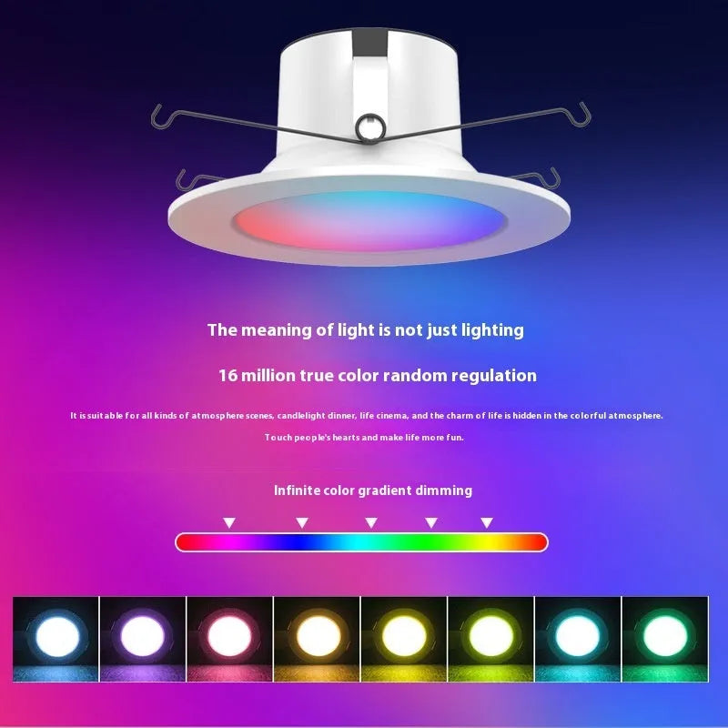 Smart WiFi Bluetooth RGBW colour-changing ceiling tube lamp with remote control