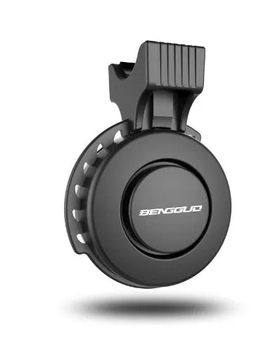 TWOOC T-002 bicycle charging speaker electronic horn mounted on handlebar, black colour, with wired switch and rubber strap
