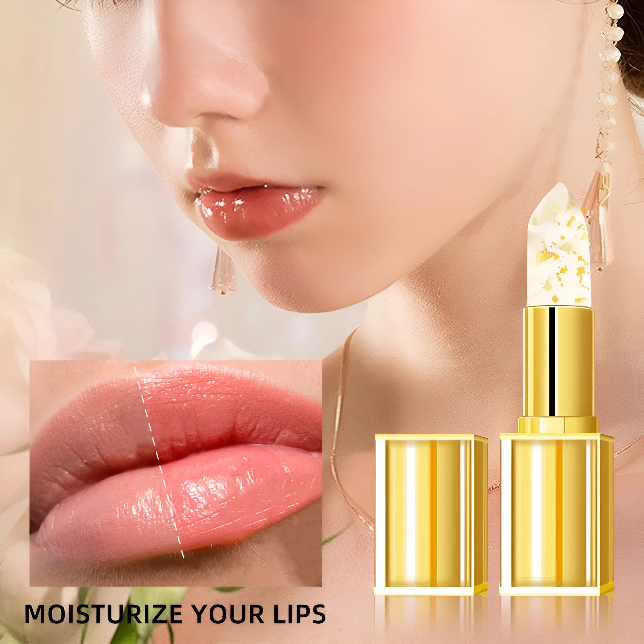 Anti-smudge gilding lipstick in warm colour-changing YB1001 shade, 3.5g content
