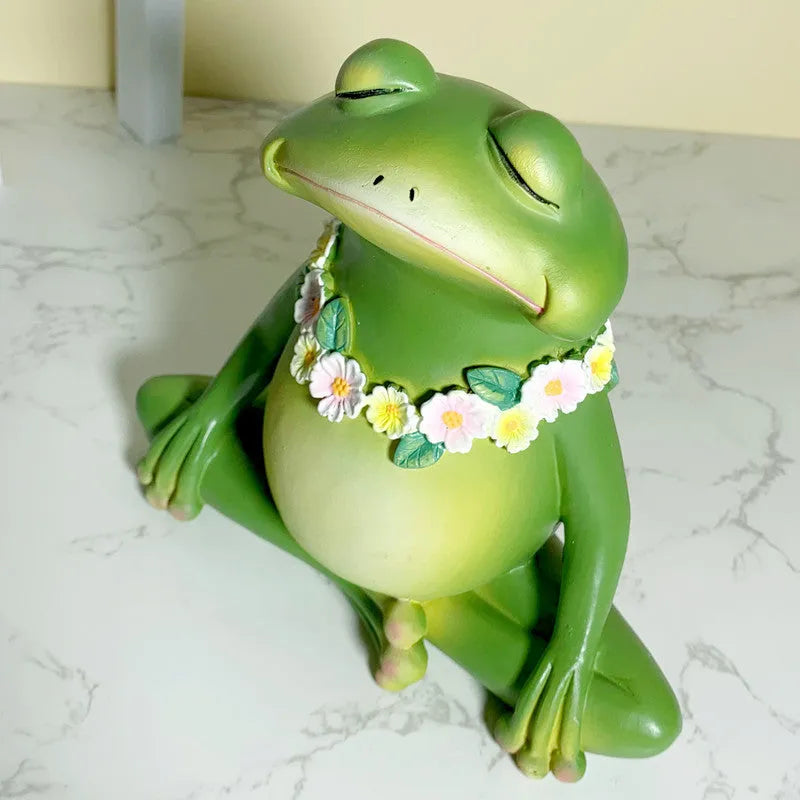 Magic Yoga Frog decoration in RDW123 colour with European style design