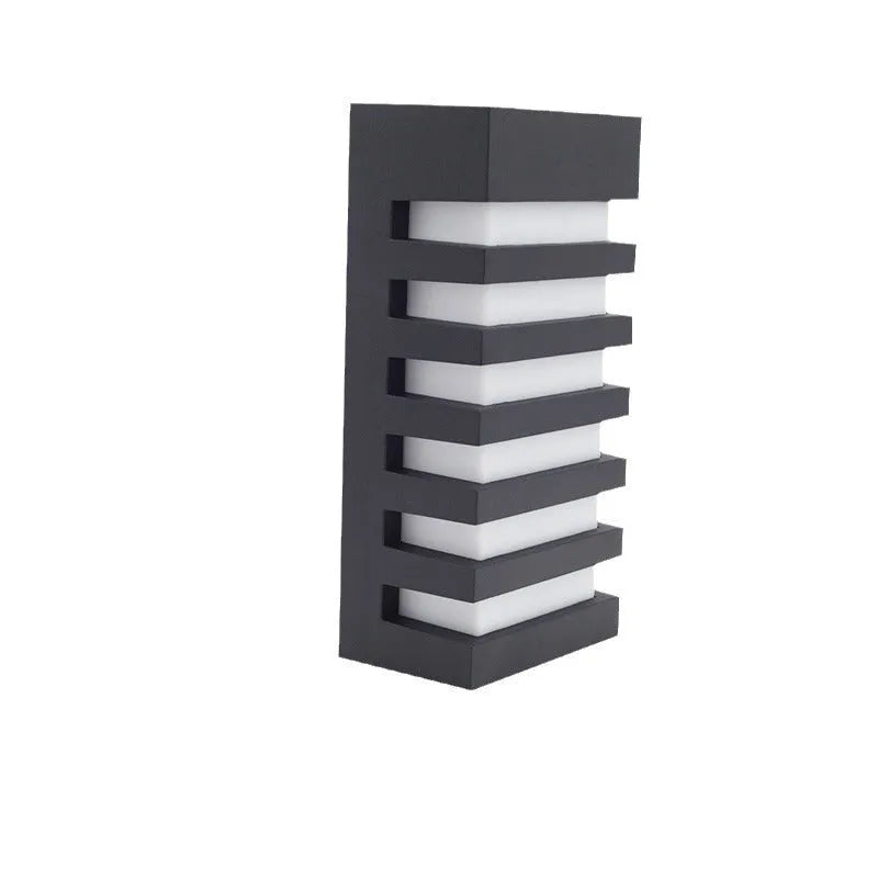 Modern aluminium outdoor wall lamp with minimalist design for garden or patio installation