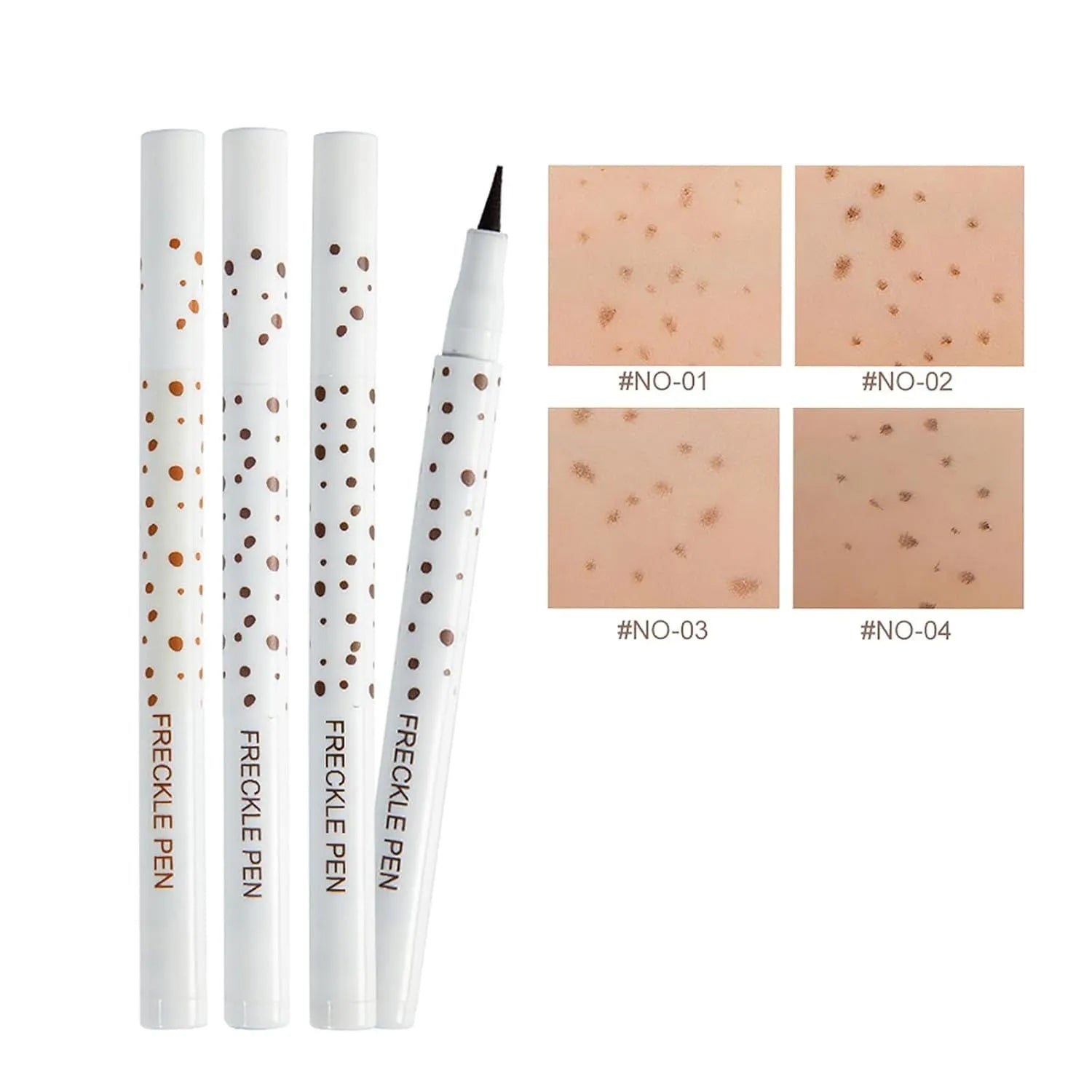 Dark brown freckle pen with precision tip for waterproof natural-looking face and body freckles