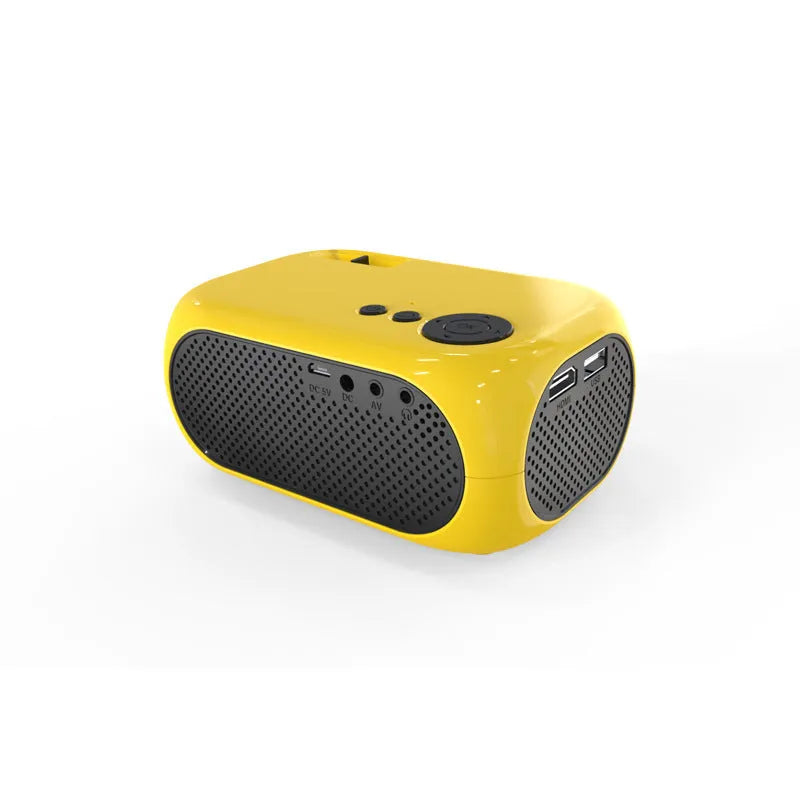 M24 micro mini portable projector showing compact design with gold and white colour options