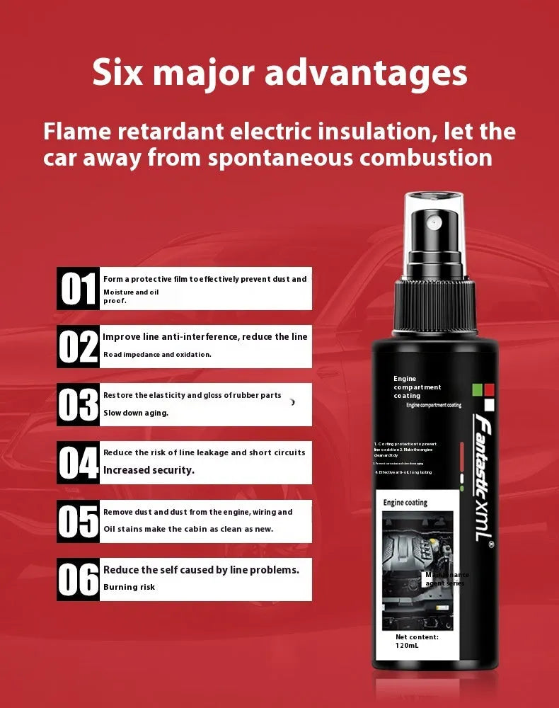 Car engine coating agent 120ml bottle for engine compartment protection against dust and moisture