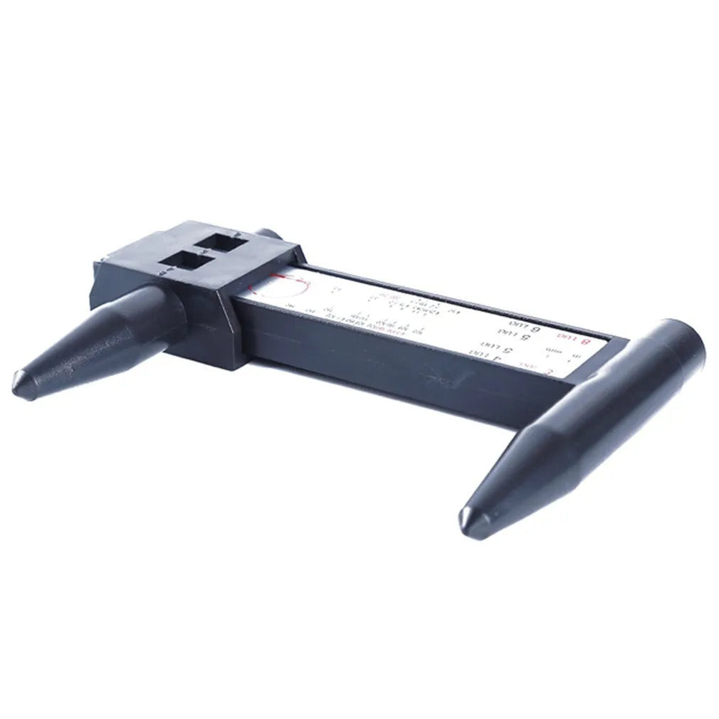 Electronic digital caliper hole distance measuring tool with plastic construction and digital display