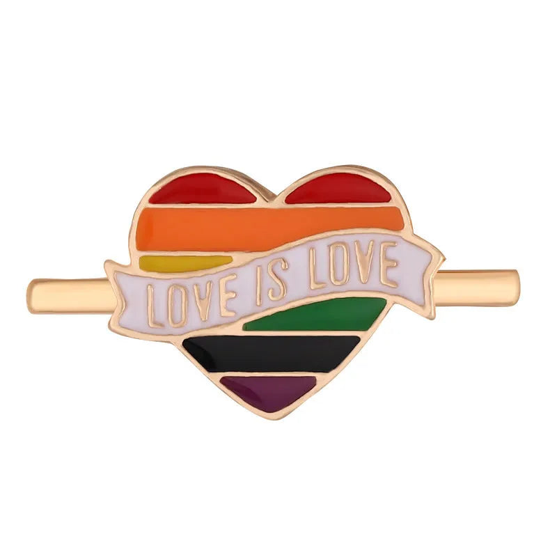 Cartoon rainbow love metal wall clock band for Apple Watch in simple style, colour BK446
