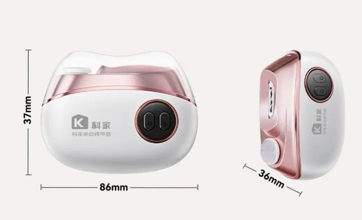 Electric nail clipper and buffer two-in-one grooming tool with Type-C charging cable