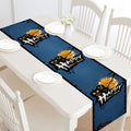 Halloween table runner linen-style polyester fibre single-sided bunting 30x182cm with digital heat transfer pattern