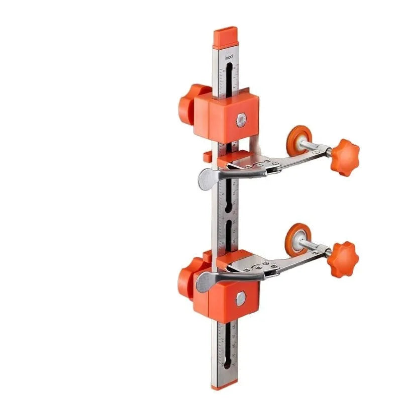 Drawer track holder with rapid clamp and 58 copper cutting edge for woodworking guide rail installation