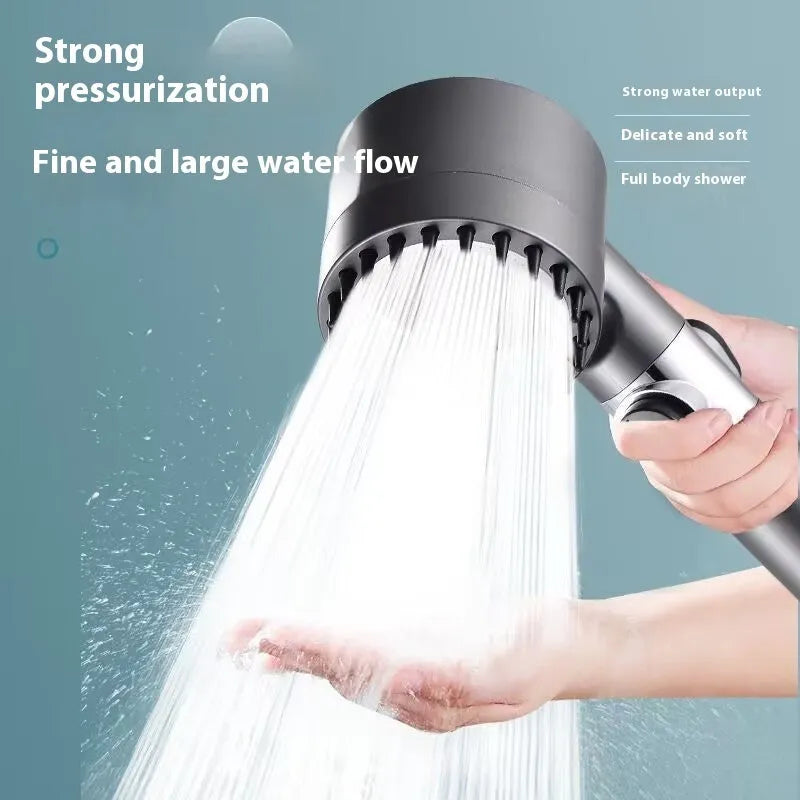 Portable ABS plastic shower head with three spray mode settings