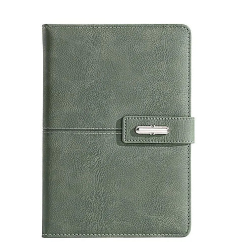 A5 notebook with PU leather cover in choice of colours including black, red, green, blue and orange.