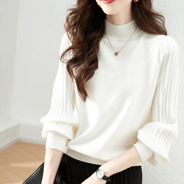Slim fit half turtleneck casual shirt in apricot colour, laid flat.