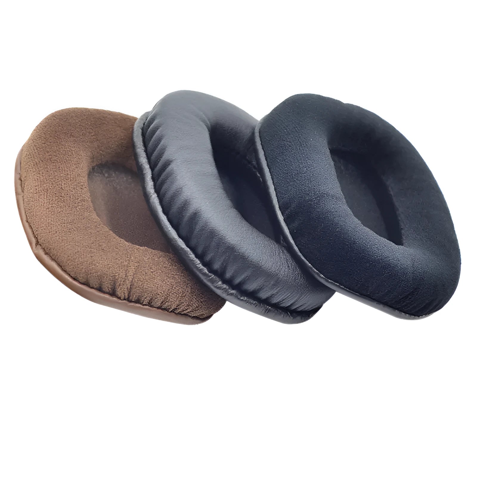 Soft PU leather sponge earphone cover replacement cushion for headphones in black flannel colour