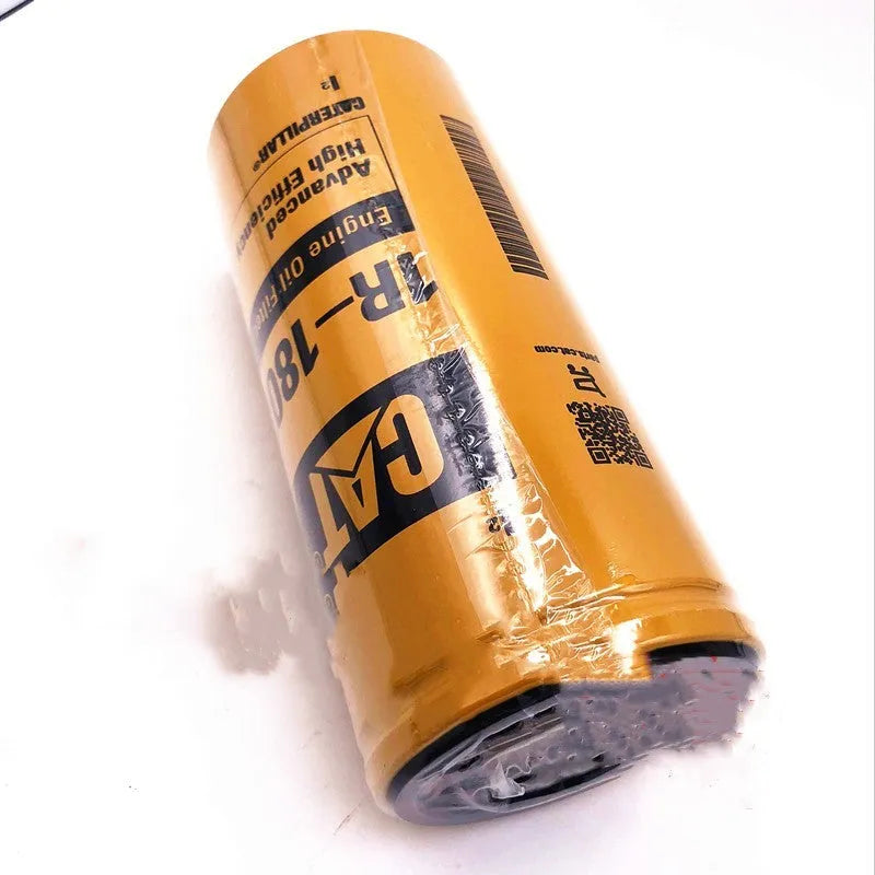 Yellow Caterpillar engine fuel water separator filter element, 262mm tall, for 324D 329D 328D models.