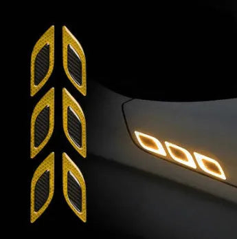 Blue reflective bumper protection tape for car wheel arches, 17mm width with adhesive backing