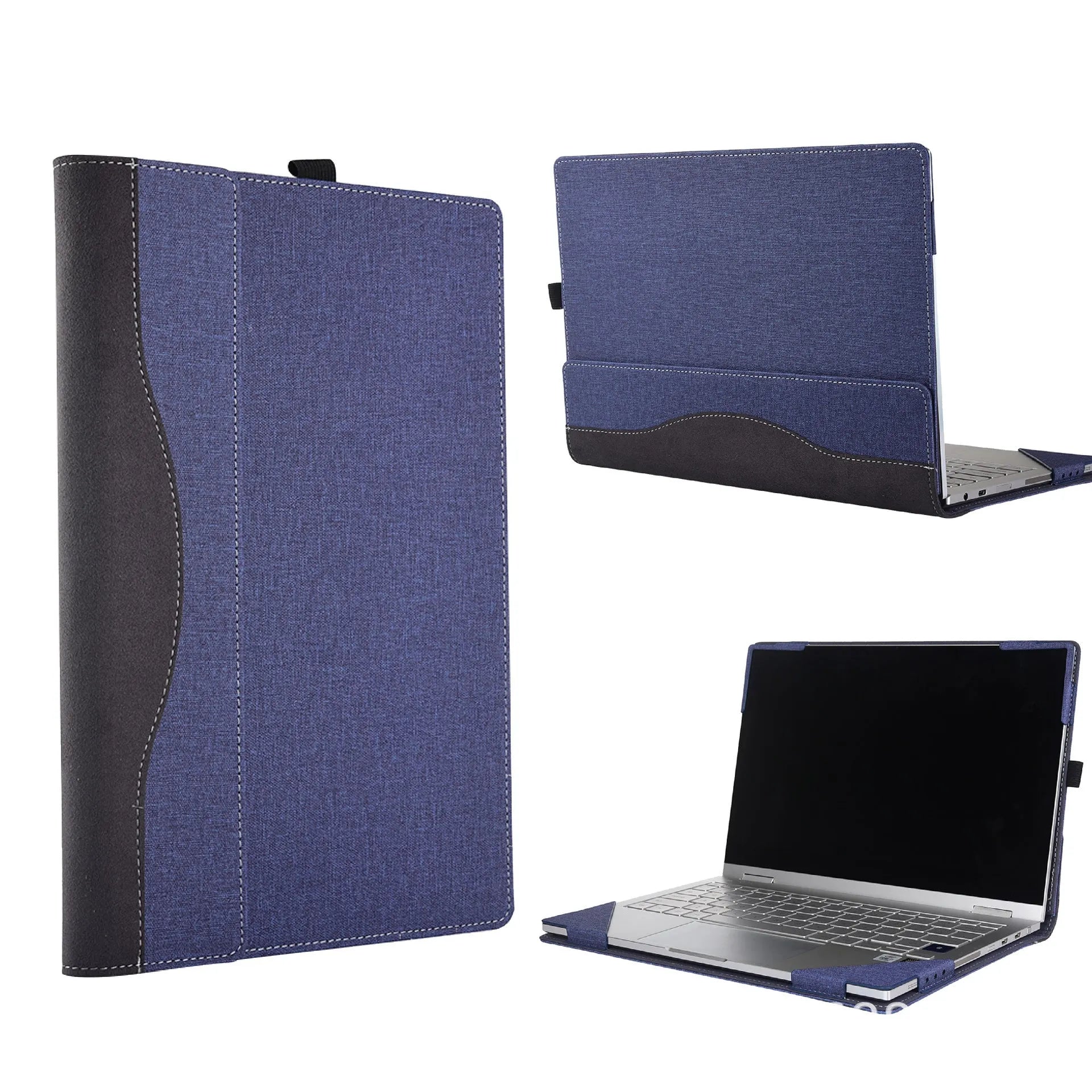 Black imitation leather protective sleeve for Microsoft Surface Laptop 6 showing creative Chinese design details