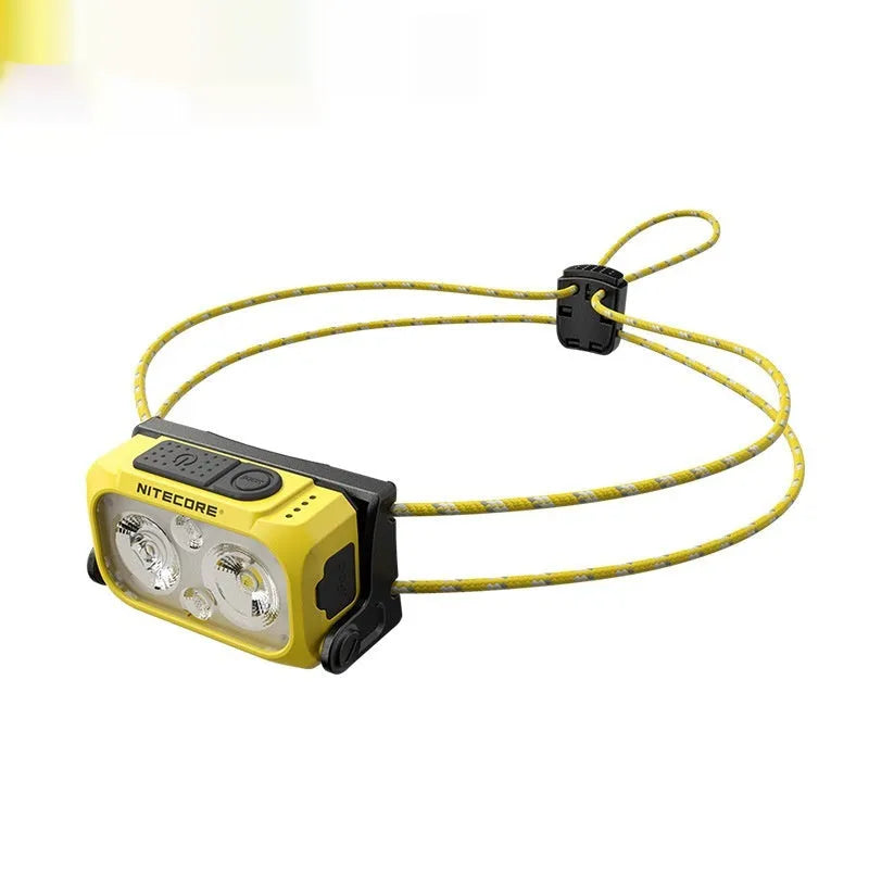 Lightweight off-road running headlight with rechargeable 3W LED and ABS housing in black