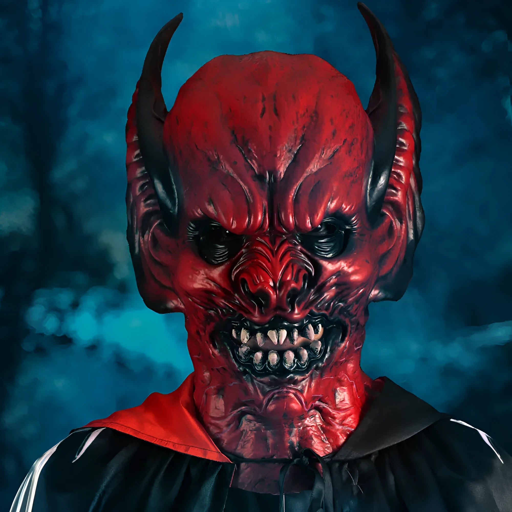 Red bat head cover mask made from RP foam for Halloween and Christmas dress-up