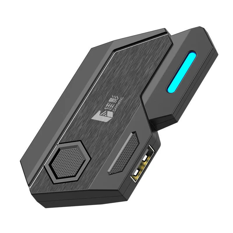 Keyboard mouse converter for mobile gaming with USB interface in official configuration suit colour