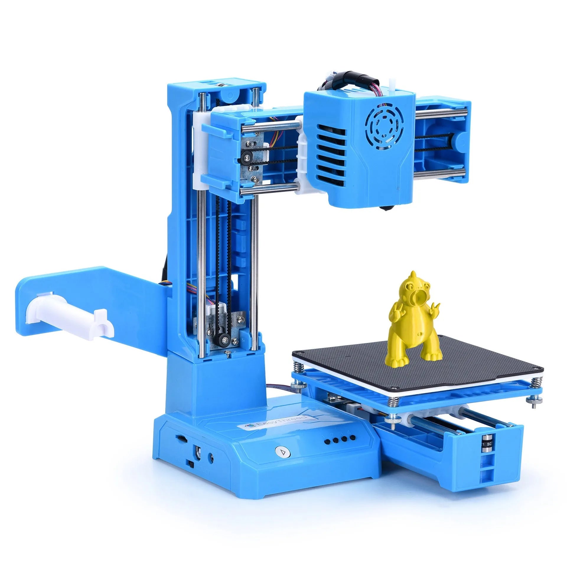 K9 New Mini 3D printer in black or blue colours with 100mm print area for PLA filament printing