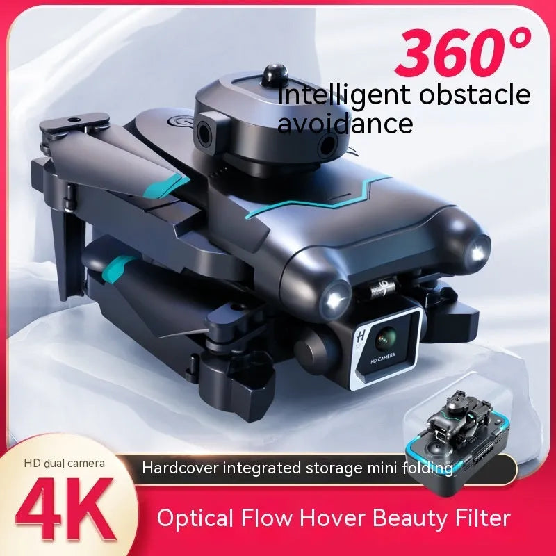Black four-axis obstacle avoidance drone with 4K camera for youth training measuring under 30cm