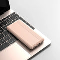 20000mAh portable power bank in black with USB ports