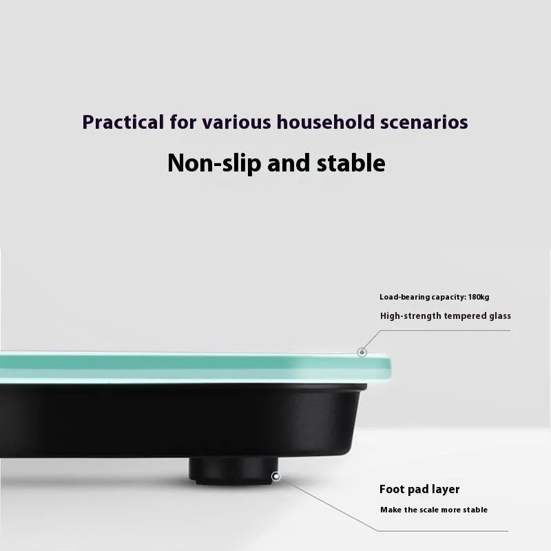 Household body weighing scale in Cross Ice Crystal White colour with 26x26 dimensions and USB charging capability