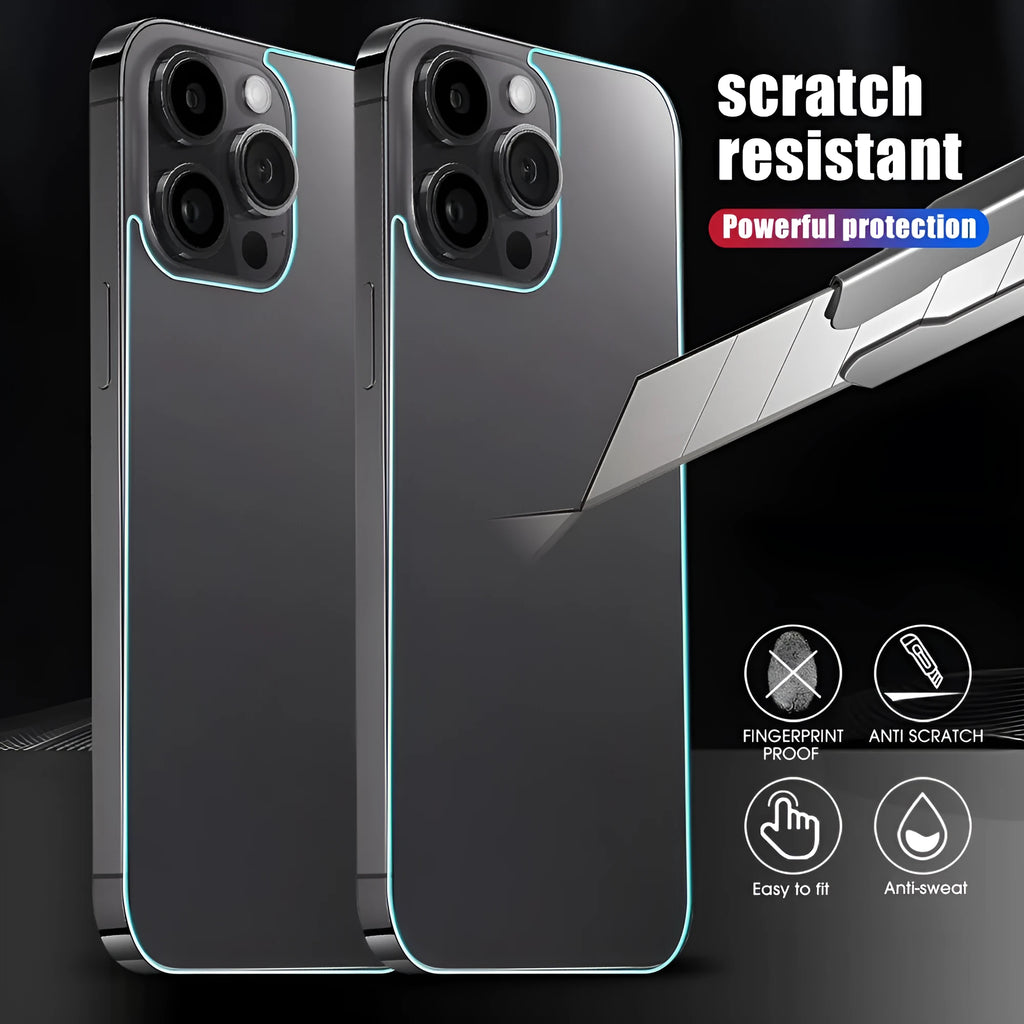 Tempered back glass protective film for iPhone 15 14 13 12 Pro Max series