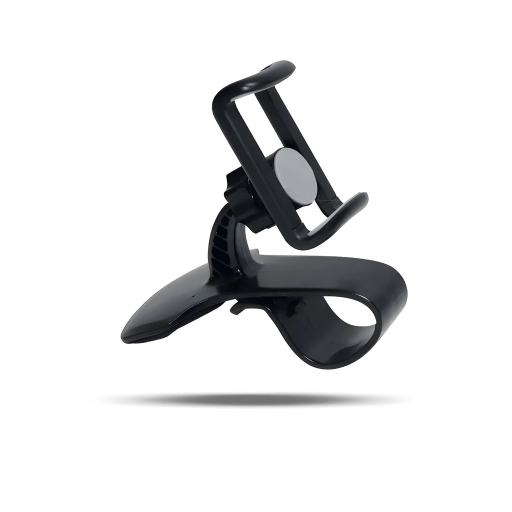 Rotating phone holder with 360-degree rotation and adjustable tilt, black colour