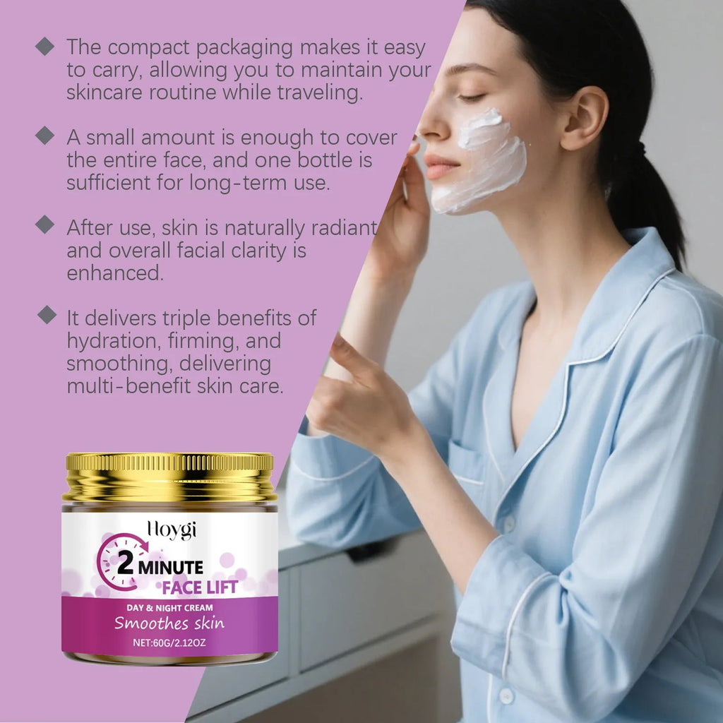 Moisturizing Firming Lifting Cream 60g pot with retinol hyaluronic acid and nicotinamide ingredients listed on label