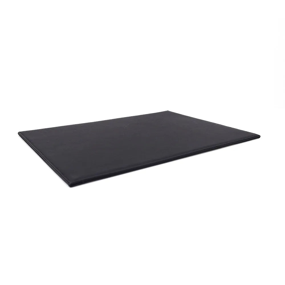A4 anti-radiation laptop cooling pad with waterproof PU leather cover in various colours on a desk.