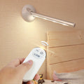White LED night light with remote control for cabinet and hallway use