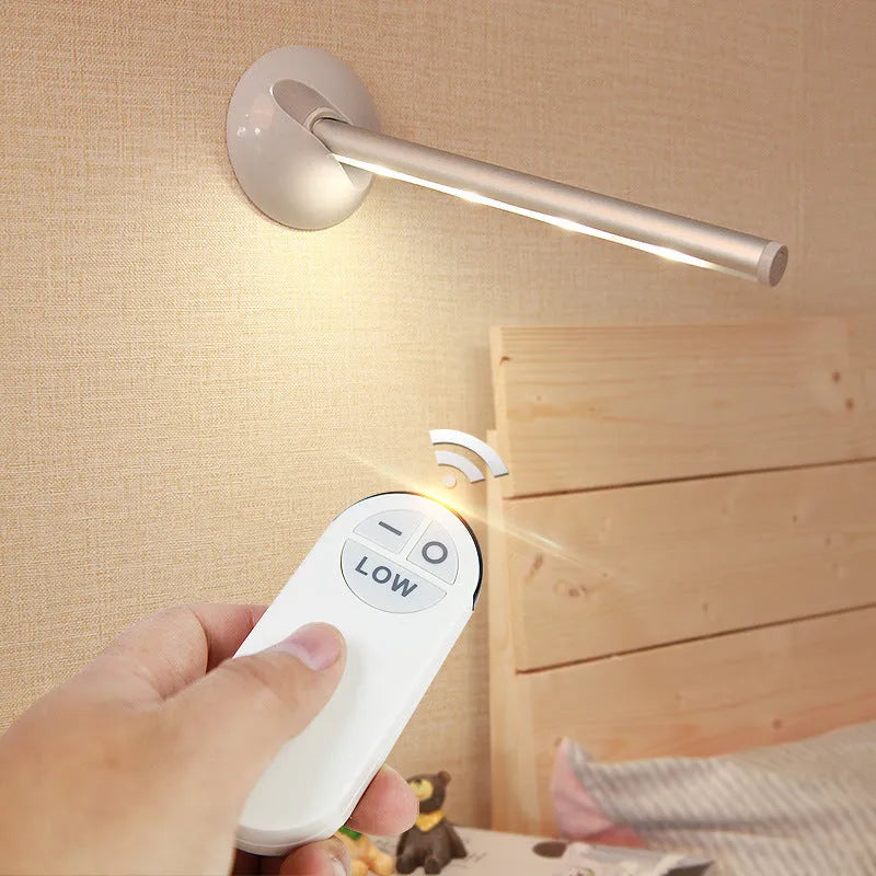White LED night light with remote control for cabinet and hallway use